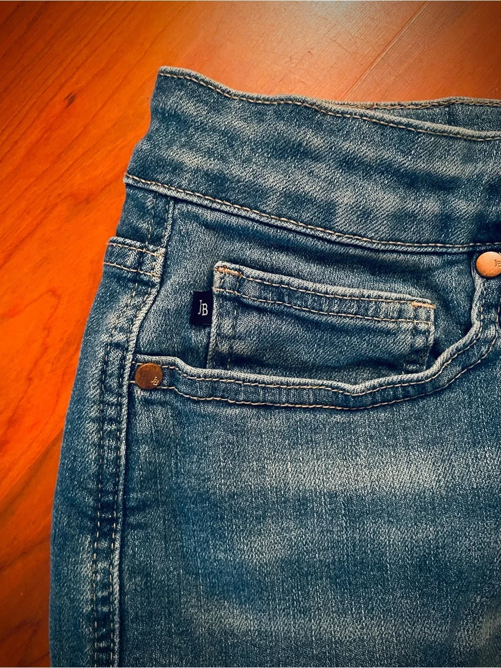 JUDY BLUE Short Denim Jean Skirt Blue Mini Medium Wash Stretch Pockets sz 1X